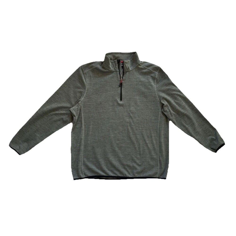 Avalanche Men's Quarter Zip Top Pullover 1/4 Zip Long Sleeve Shirt Gray Size XL